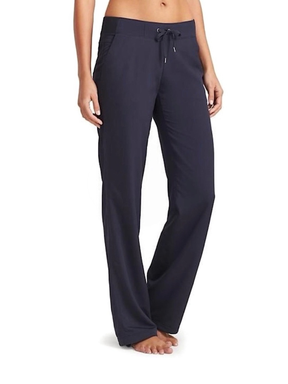 Athleta Midtown Trouser Pants Wide Leg Mid-Rise Luxe Pull-On Pant Relaxed Fit 10